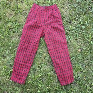 Vintage Santa Cru Red Checkered  Pants